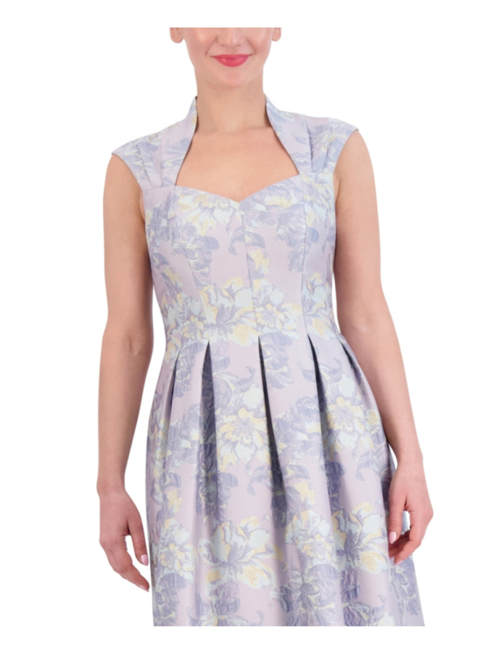 Vince Camuto Size 12 Purple Floral Jacquard Fit & Flare Dress NWT