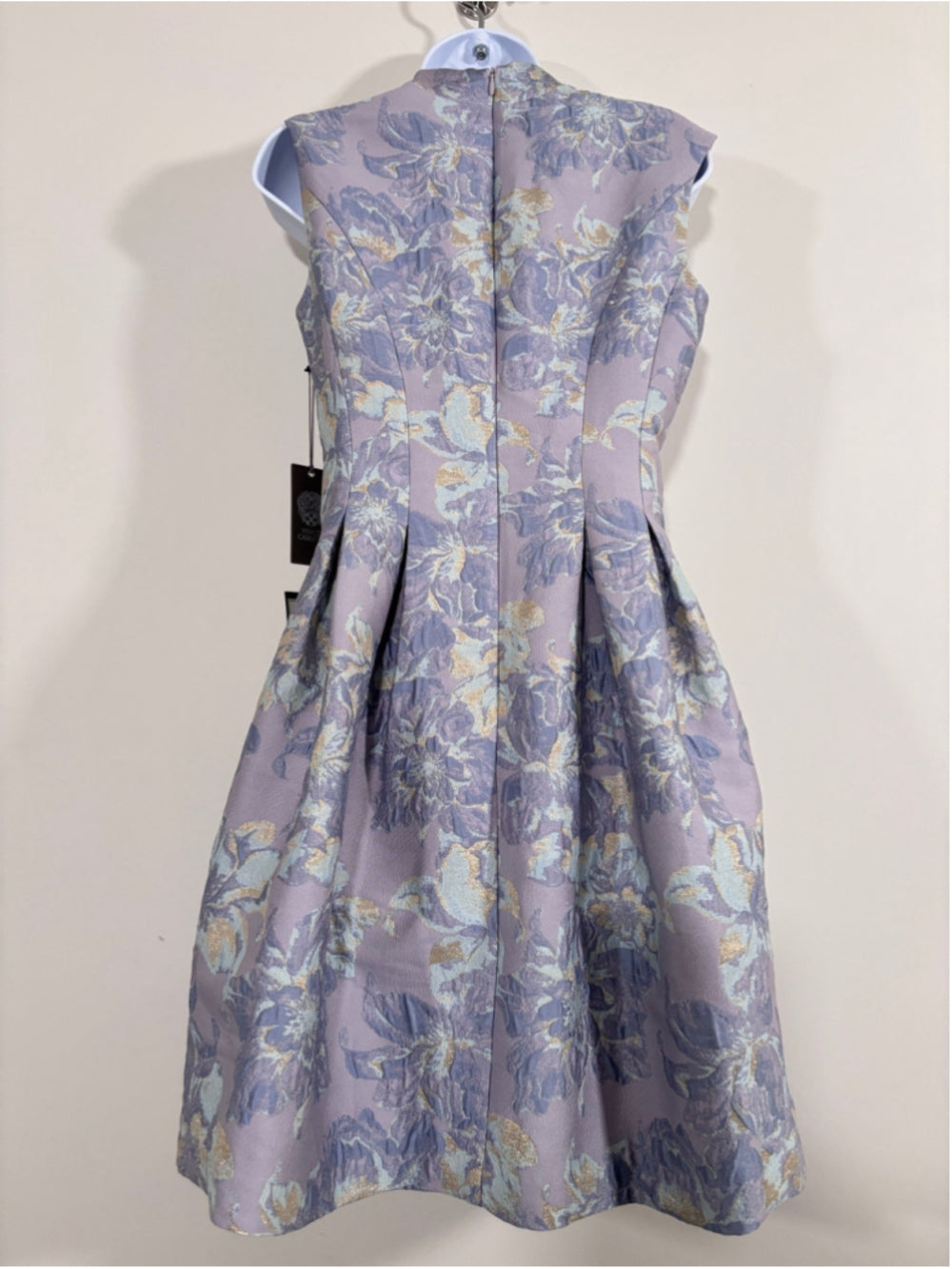 Vince Camuto Size 12 Purple Floral Jacquard Fit & Flare Dress NWT