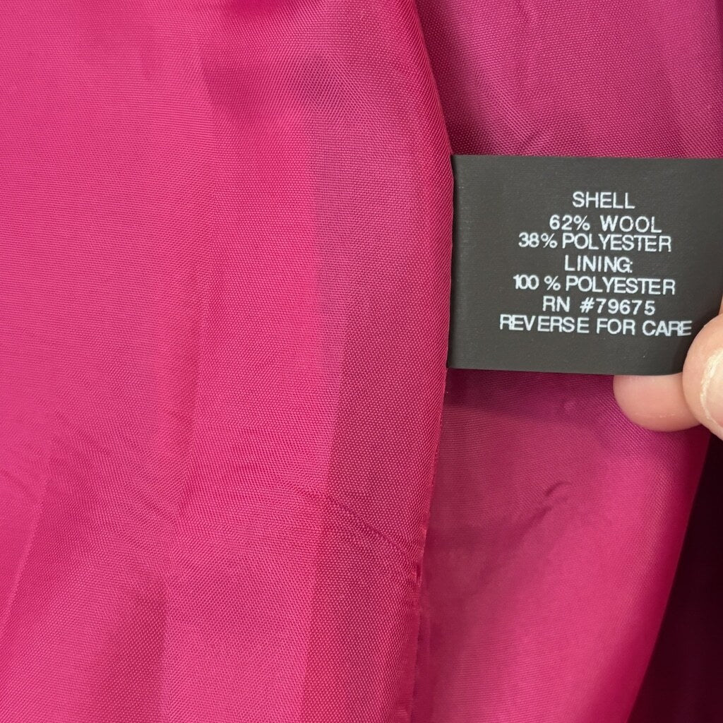 Kate Spade Women's XS Wool Marker Pink Single-Breasted Coat NWT but Damaged