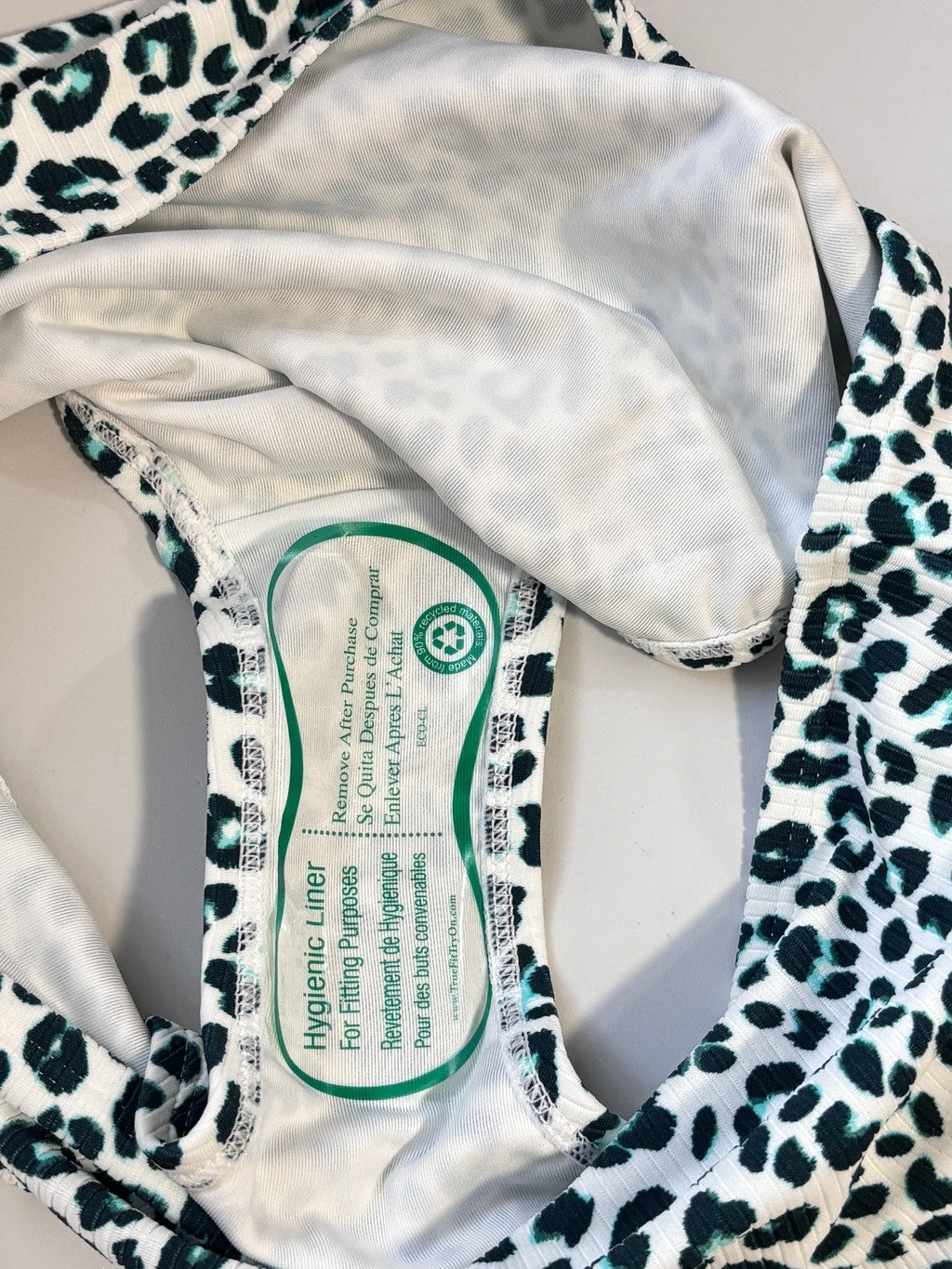 Coco Reef Women's Extra Large Teal Leopard Print High Waist Bikini Bottom NWT