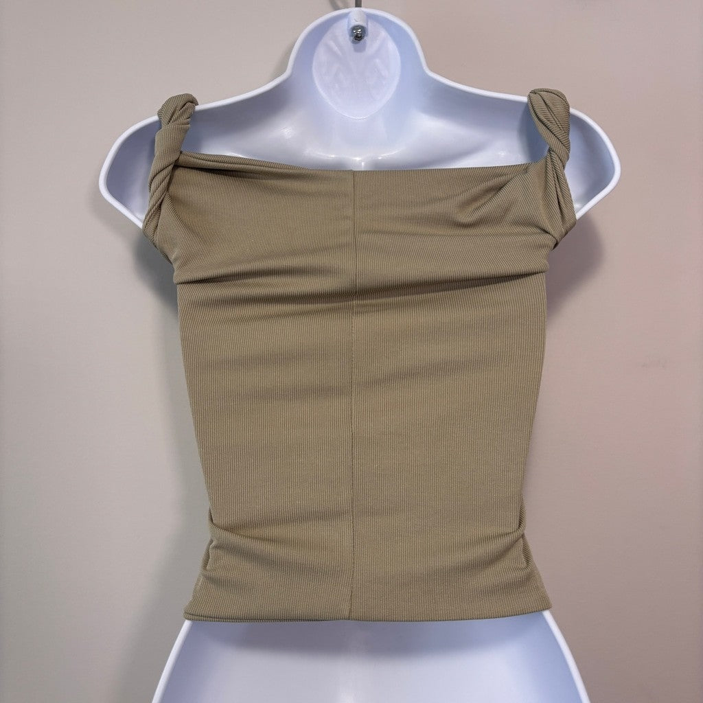 COTTON ON Women’s Size Small Sage Green Twist Short Sleeve Top NWT