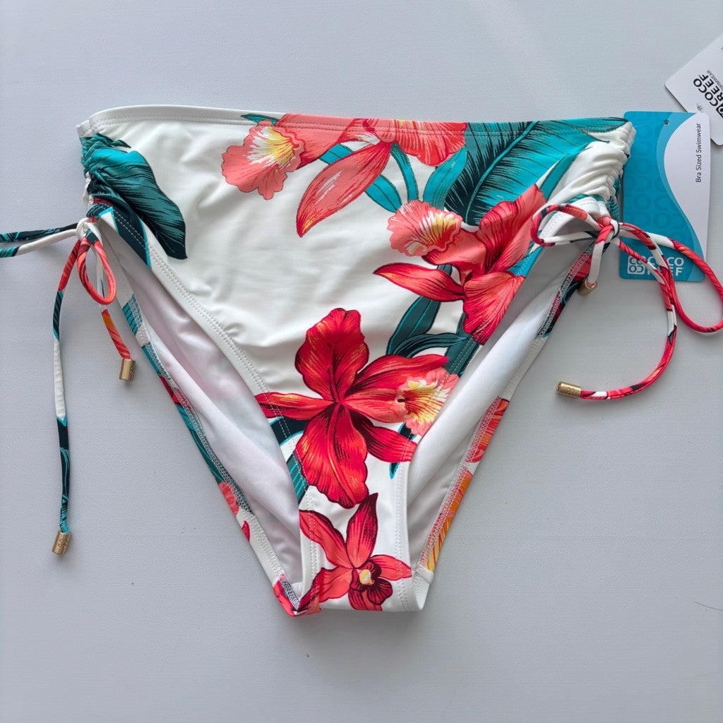 Coco Reef Women's Size Medium Multicolor Floral Side-Tie Swim Swim Bottoms NWT