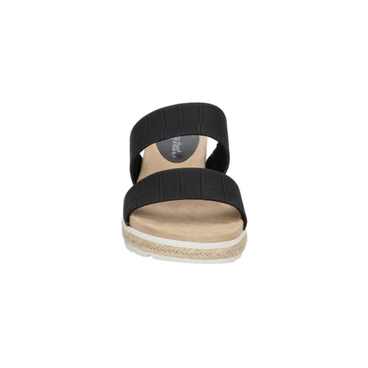 Easy Street Women's 9.5 Black Maryann Wedge Walking Sandals / Shoes NIB