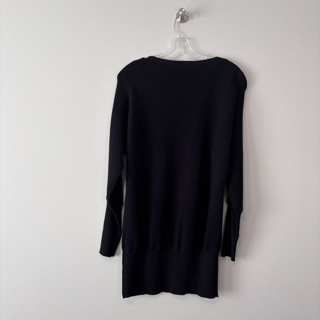 INC International Concepts Women's M Black Button-Trim Boat-Neck Sweater NWT