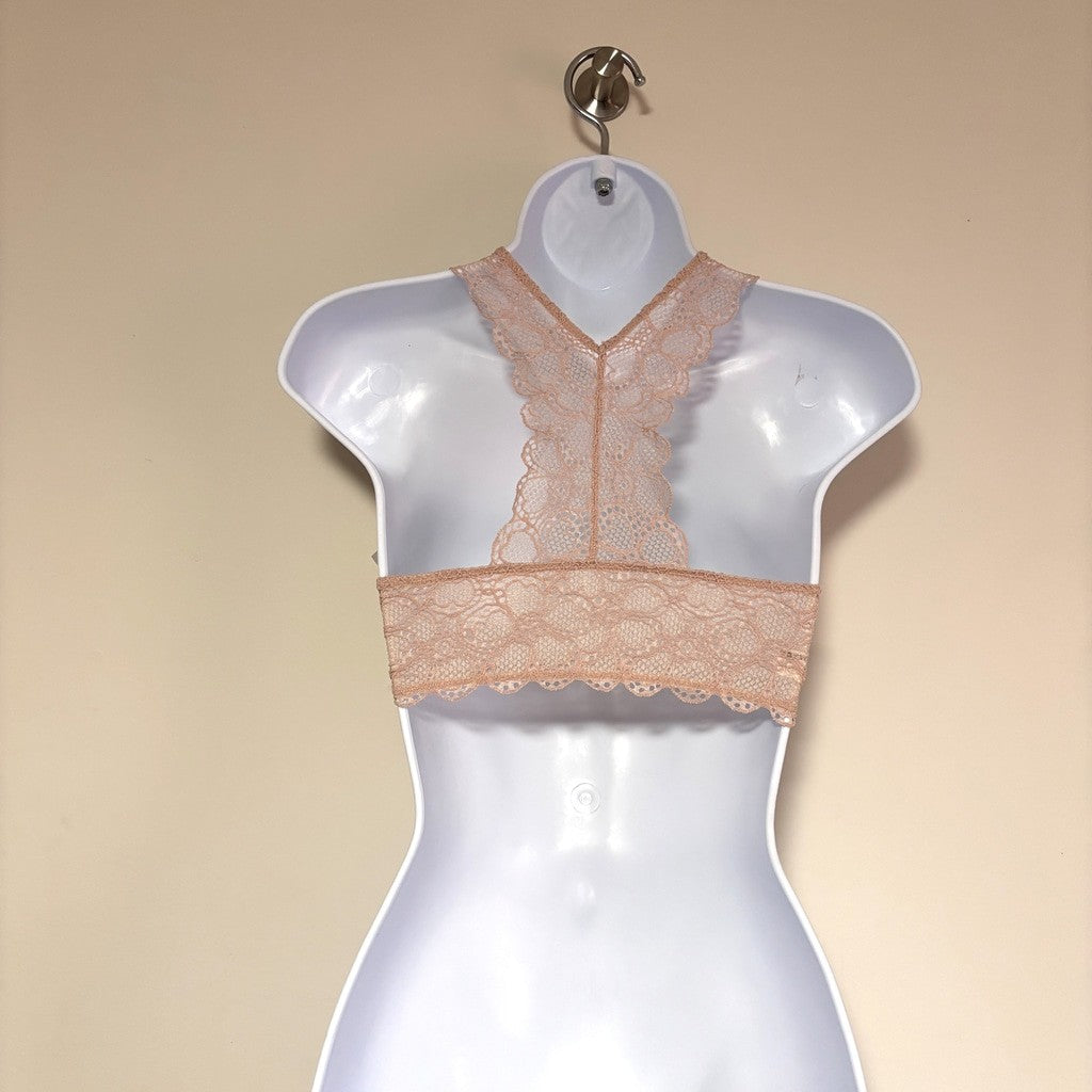 DKNY Women's Size Small Light Beige Lace Bralette w/ Racerback NWT