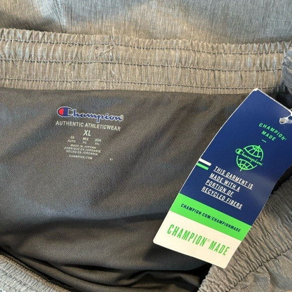 Champion Women's Size XL Lightweight Grey Varsity Mid-Rise Shorts NWT