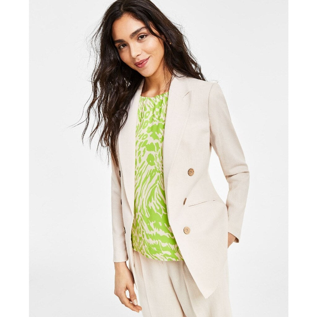 Bar III Women's XXS Green and Cream Printed Sleeveless Halter Top NWT