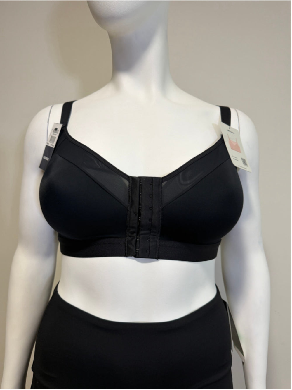 Leonisa Women's 38D Black Back Support Posture Corrector Wireless Bra NWT