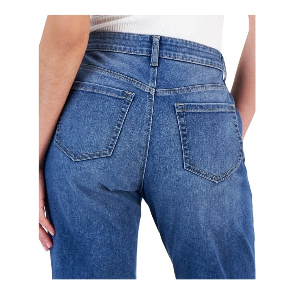 Style & Co. 4 Petite Mid-Rise Curvy-Fit Roll Cuff Capri Jeans NWT