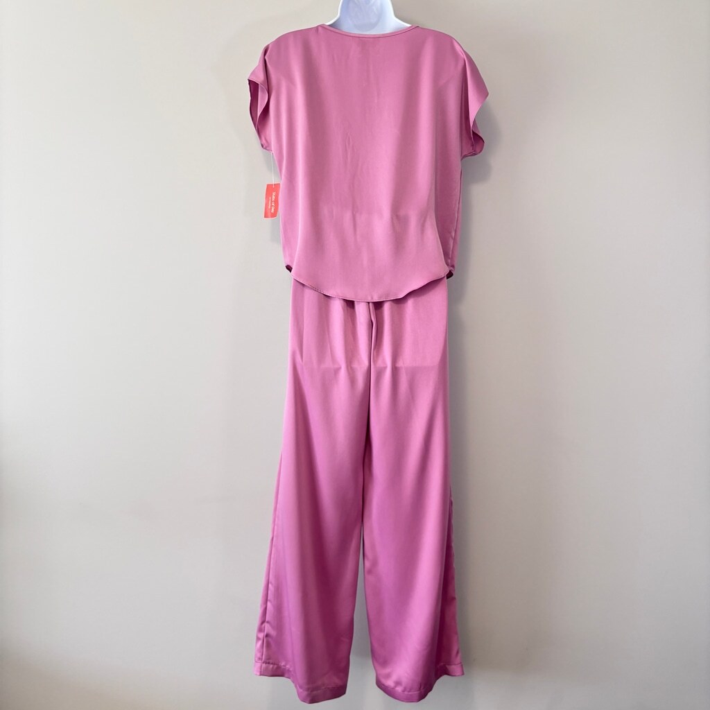State of Day Women's Pink 2-Pc. Crepe de Chine Short-Sleeve Pajama Set NWT