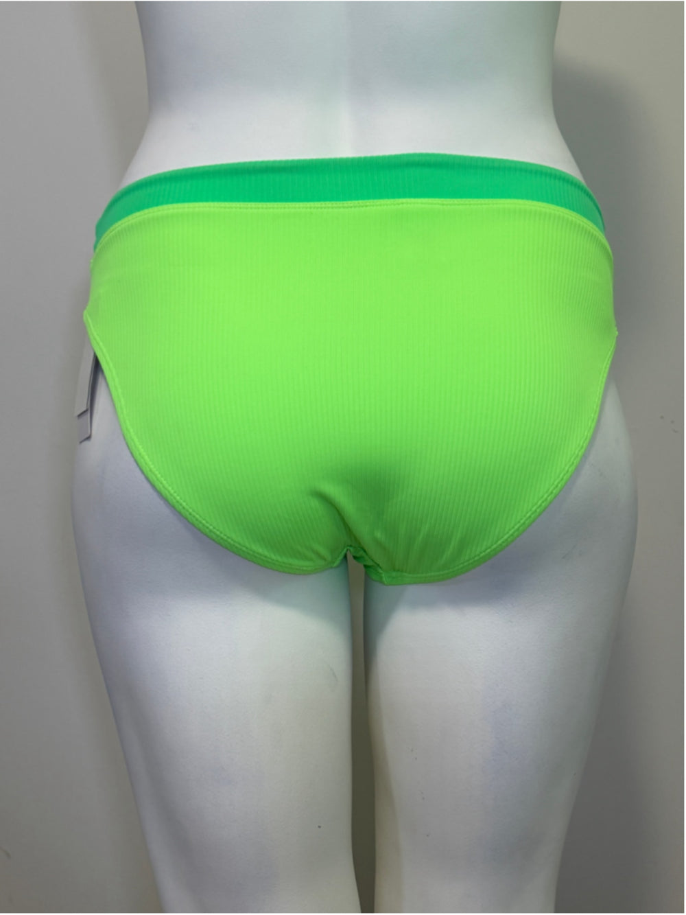 Salt + Cove Size XL Green Banded High-Waist Ribbed Bikini Bottoms NWT