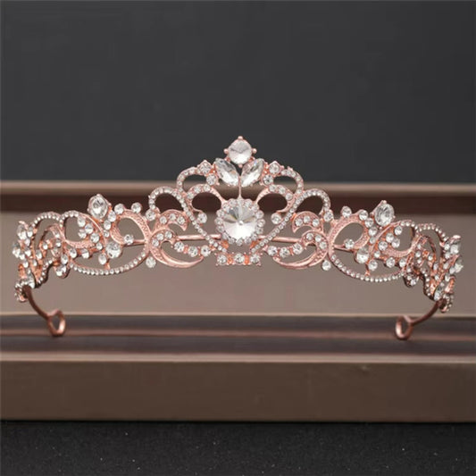 Rose Gold Color Diadems Tiara / Crown - Princess Bridal Hair Accessories NWT