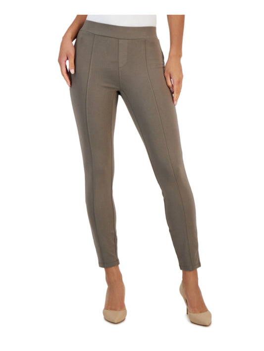 Style & Co Size Small Taupe Brown Seam Front Ponte Skinny Pants NWT