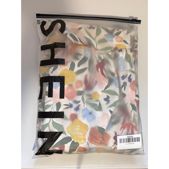 SHEIN Floral Tiered Maxi Skirt Multicolor Print NWT Size XS