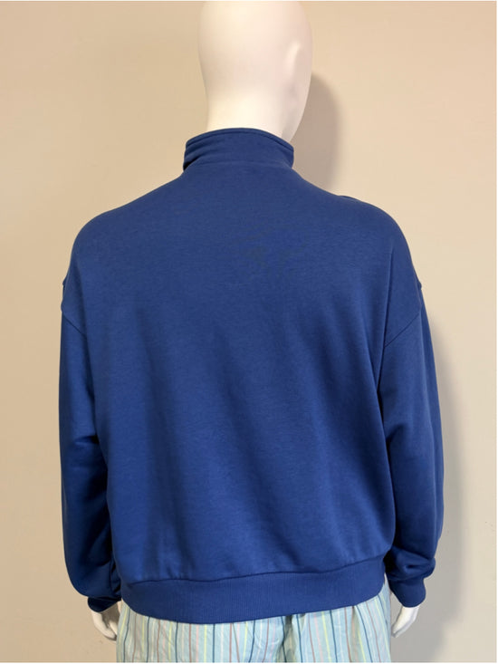 Reebok Women's Size Extra Large Blue Quarter Zip Pullover Sweatshirt NWT