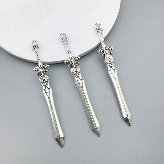 Royal Guardian’s Sword Alloy Pendant Charm for Jewelry, Crafts & Cosplay NWT
