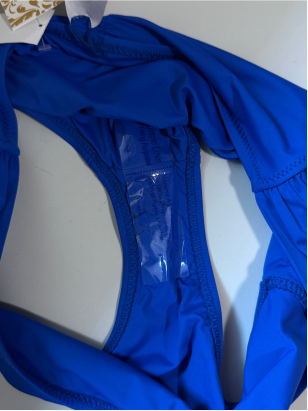 Becca ETC 0X Plus Size Blue Color Ruched Hipster Bikini Bottoms NWT