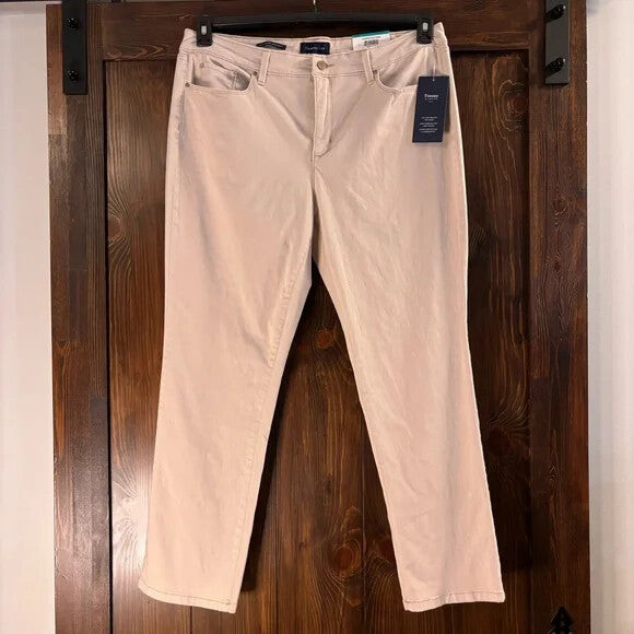 Charter Club Petite Lexington Straight-Leg Tan /Beige Classic Jeans NWT