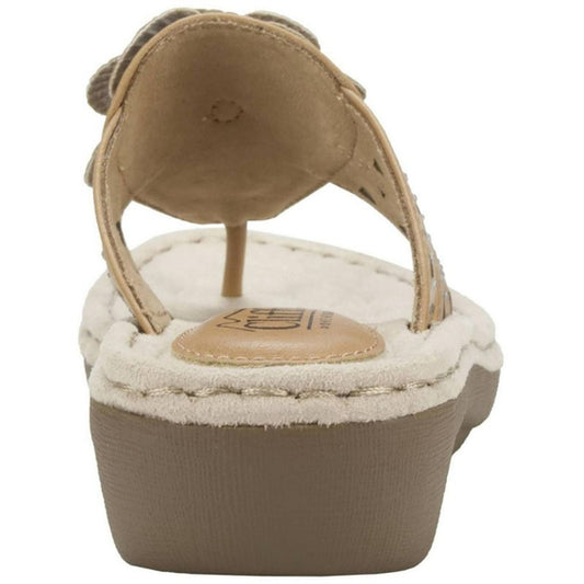 Cliffs by White Mountain Women's 10 Beige Cynthia Flower Sandal NIB