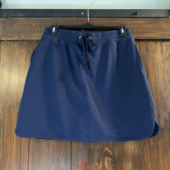Karen Scott Knit Navy Blue Draw-String Waist Skort NWT