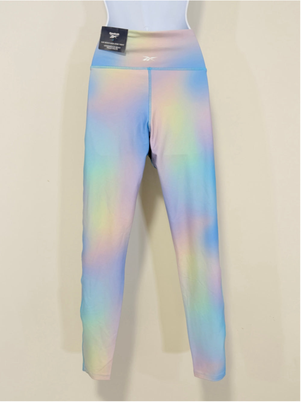 Reebok Women's Medium Blue Lux Bold High Rise Tie Dye Printed Leggings NWT