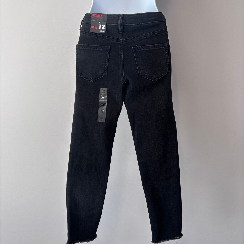 Epic Threads Big Girls (Kids) Black Casual Frayed Hem Skinny Jeans NWT