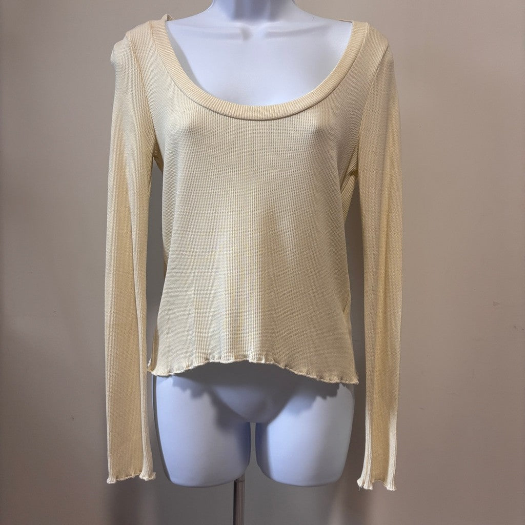 Industry Republic Clothing Women's Small Waffle Knit Long Sleeve Sweater NWT