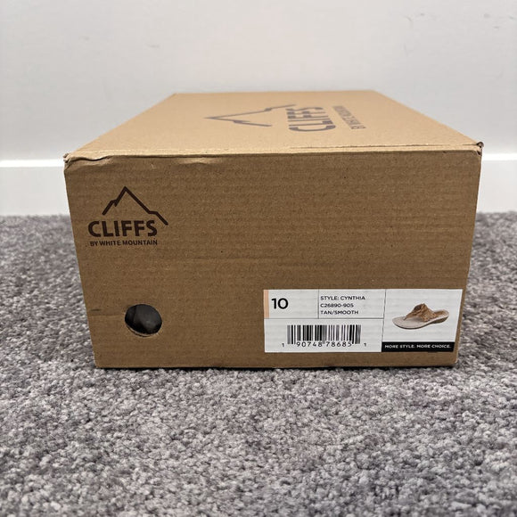 Cliffs by White Mountain Women's 10 Beige Cynthia Flower Sandal NIB