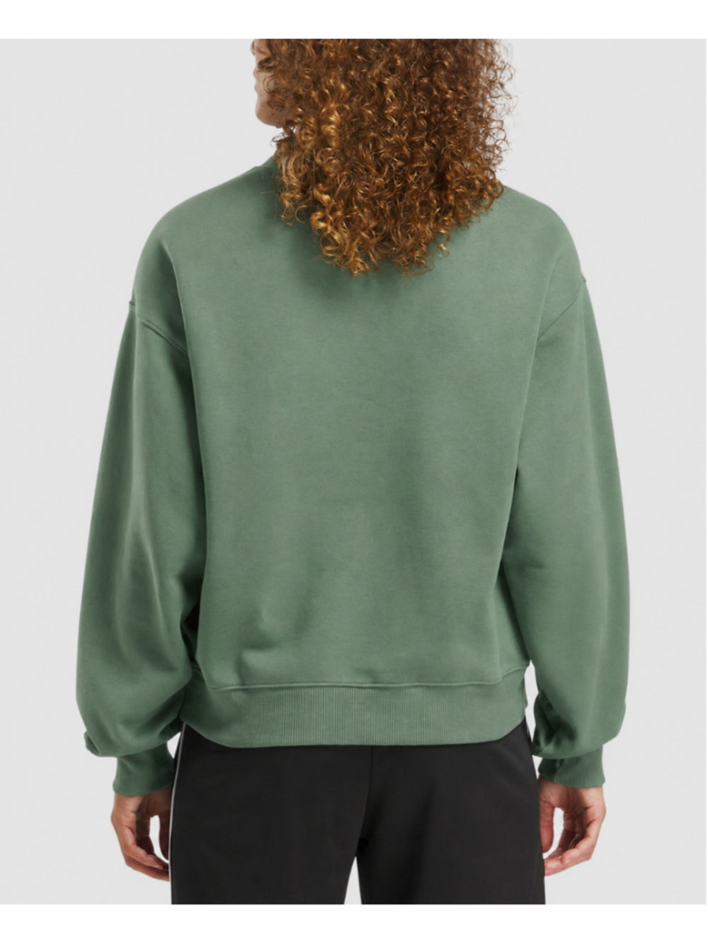 Reebok Women's Large Green 100% Cotton Fleece Mock Neck Sweatshirt NWT