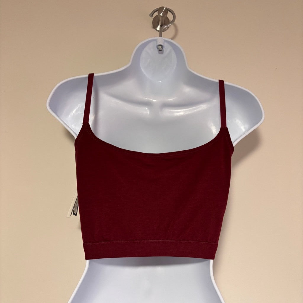 Gap Size Large Reversible Solid & Lace Bralette in Burgundy Red NWT