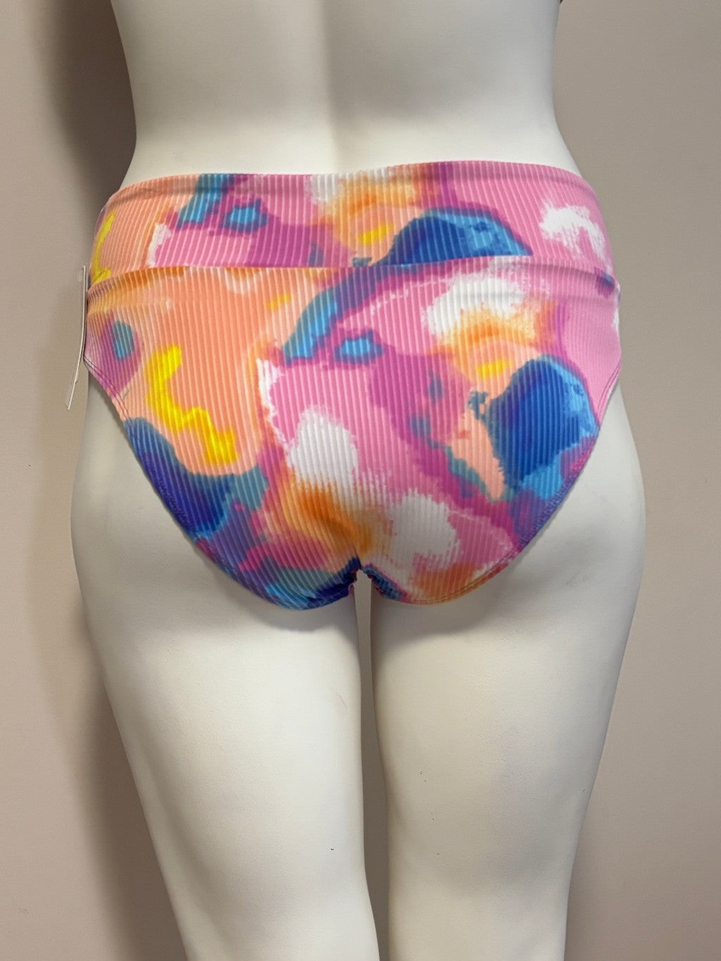 Salt + Cove Size XL Multi Tie-Dye Ribbed High Waist Bikini Bottoms NWT