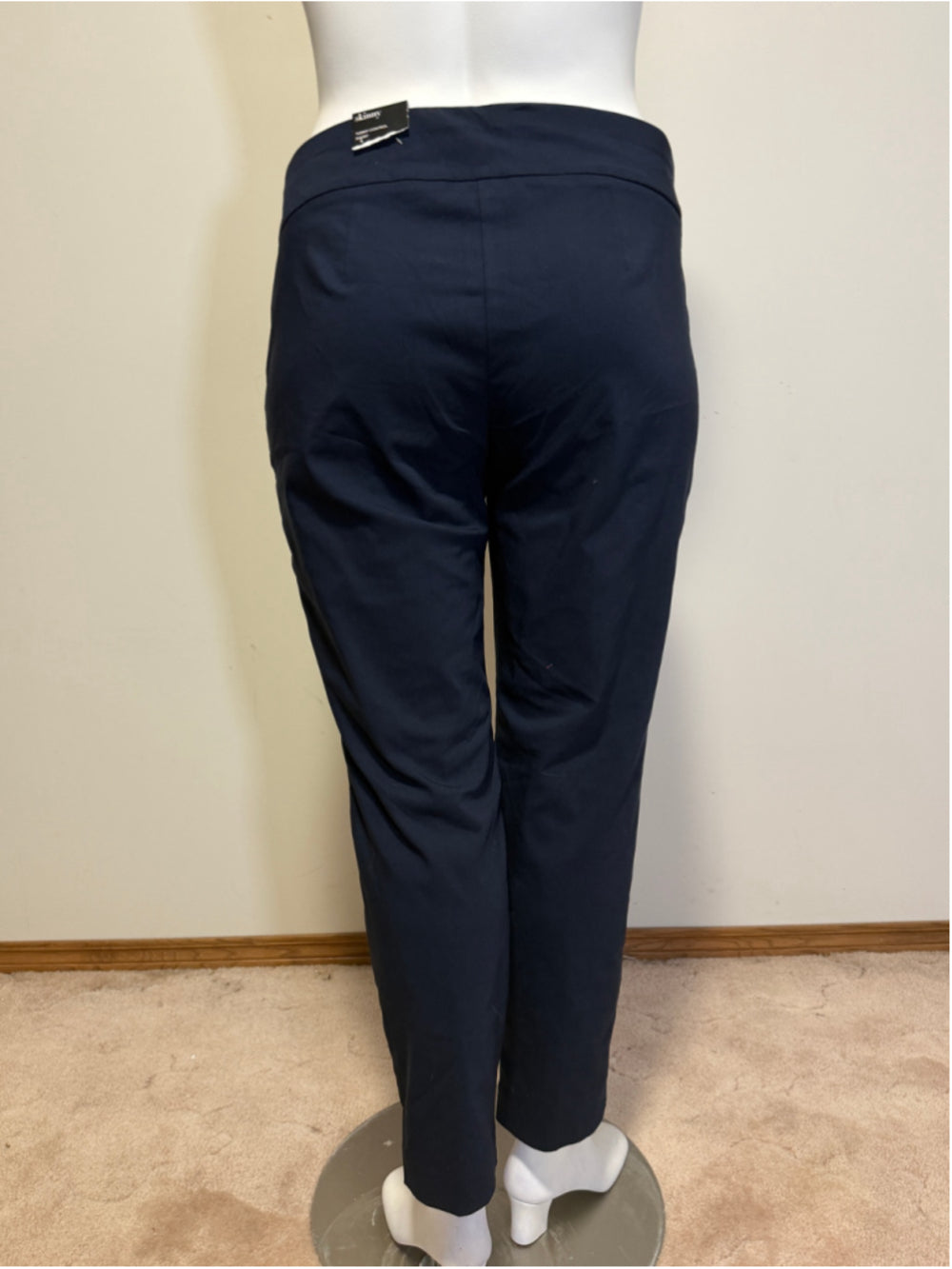 Alfani 16W Petite Skinny Tummy Control Navy Pull-On Dress Pants NWT