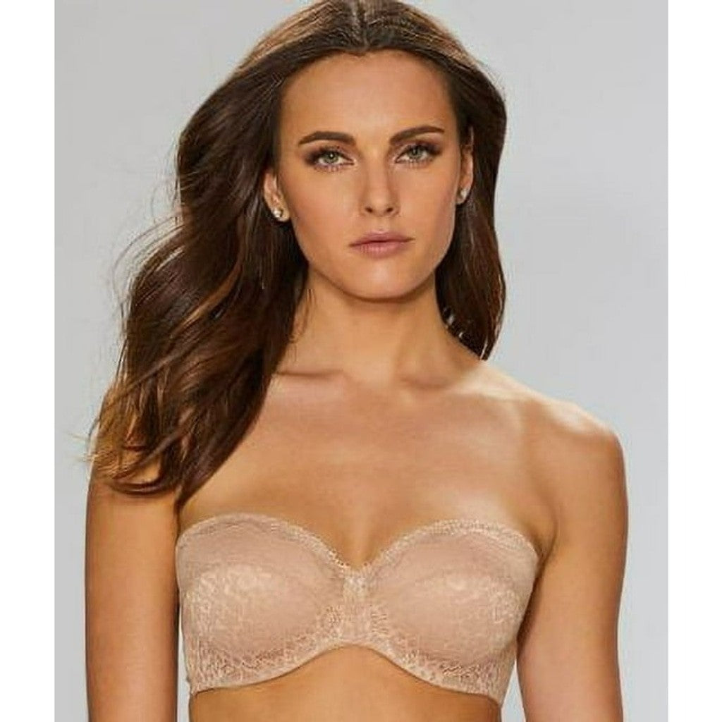 b.tempt'd by Wacoal 34DDD (34E) Beige Strapless Adjustable Lace Bra NWT
