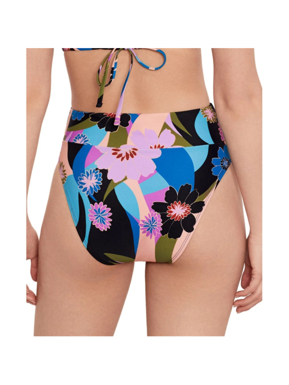 Salt + Cove Women's Purple & Multicolor High-Waist Bikini Bottoms NWT