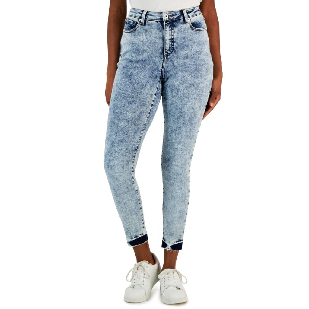 I.N.C. International Concepts Size 8 Curvy High-Rise Acid-Wash Skinny Jeans NWT