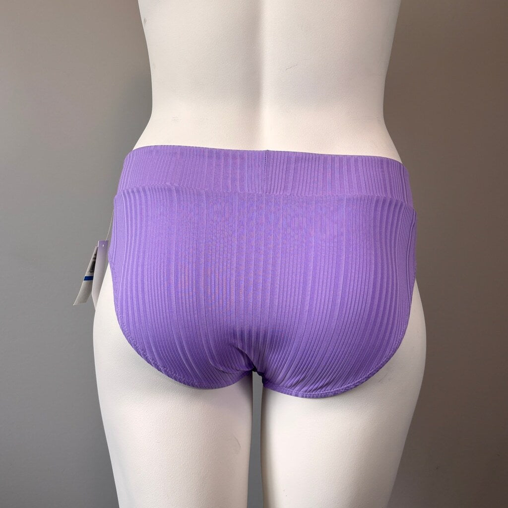 Salt + Cove Women's Purple Ribbed V-Waist Bikini Bottoms NWT
