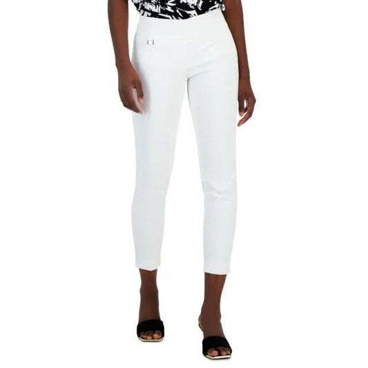 Alfani White Stretchy Essential Petite Capri Pull-On with Tummy-Control NWT