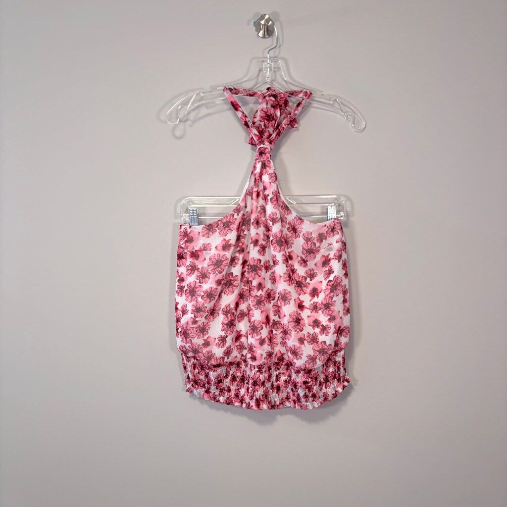 INC International Concepts Women's Large Pink & White Halter Top NWT