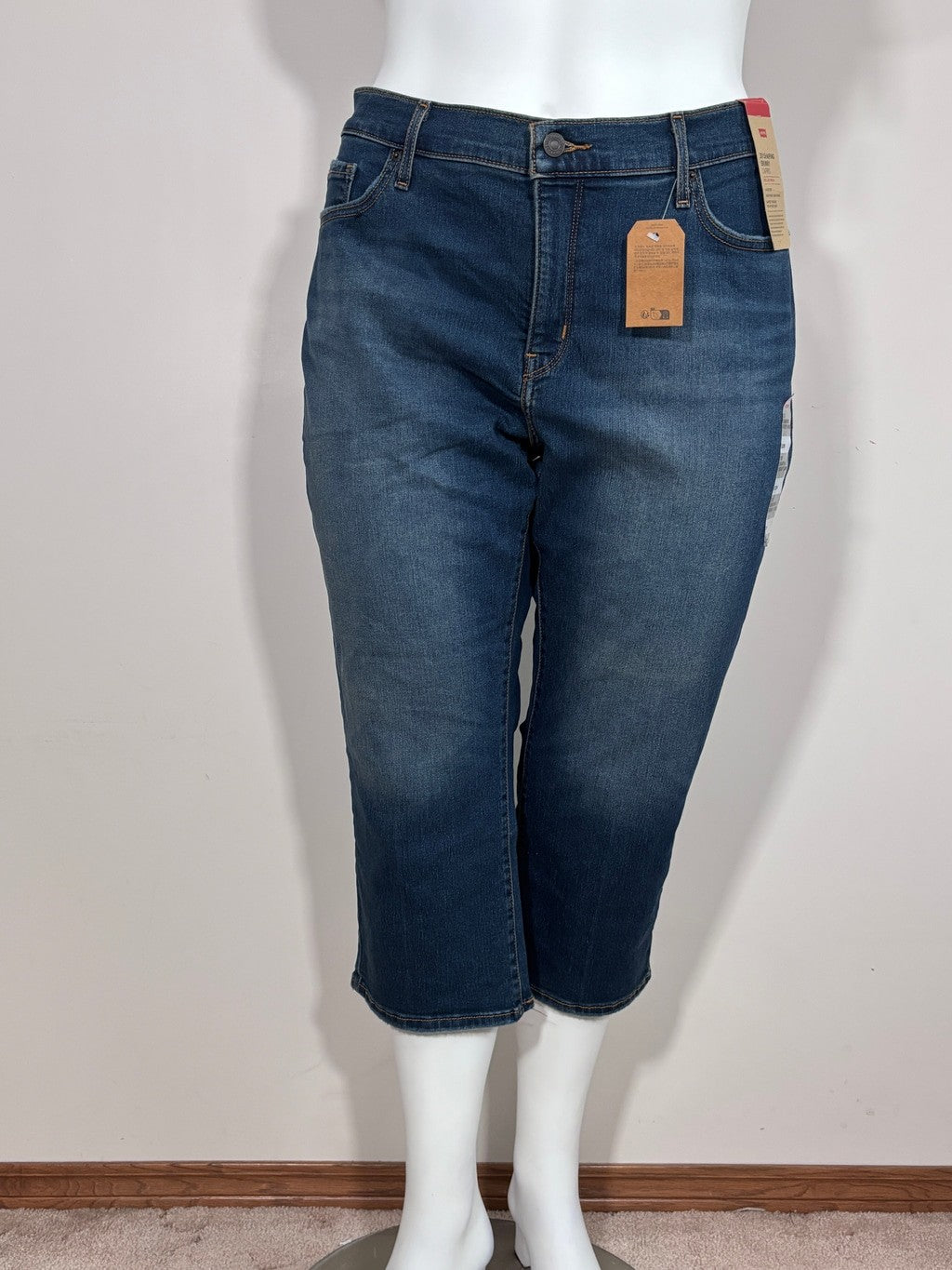 Levi's Plus Size 20W 311 Shaping Skinny Capri Jeans - Dark Wash NWT