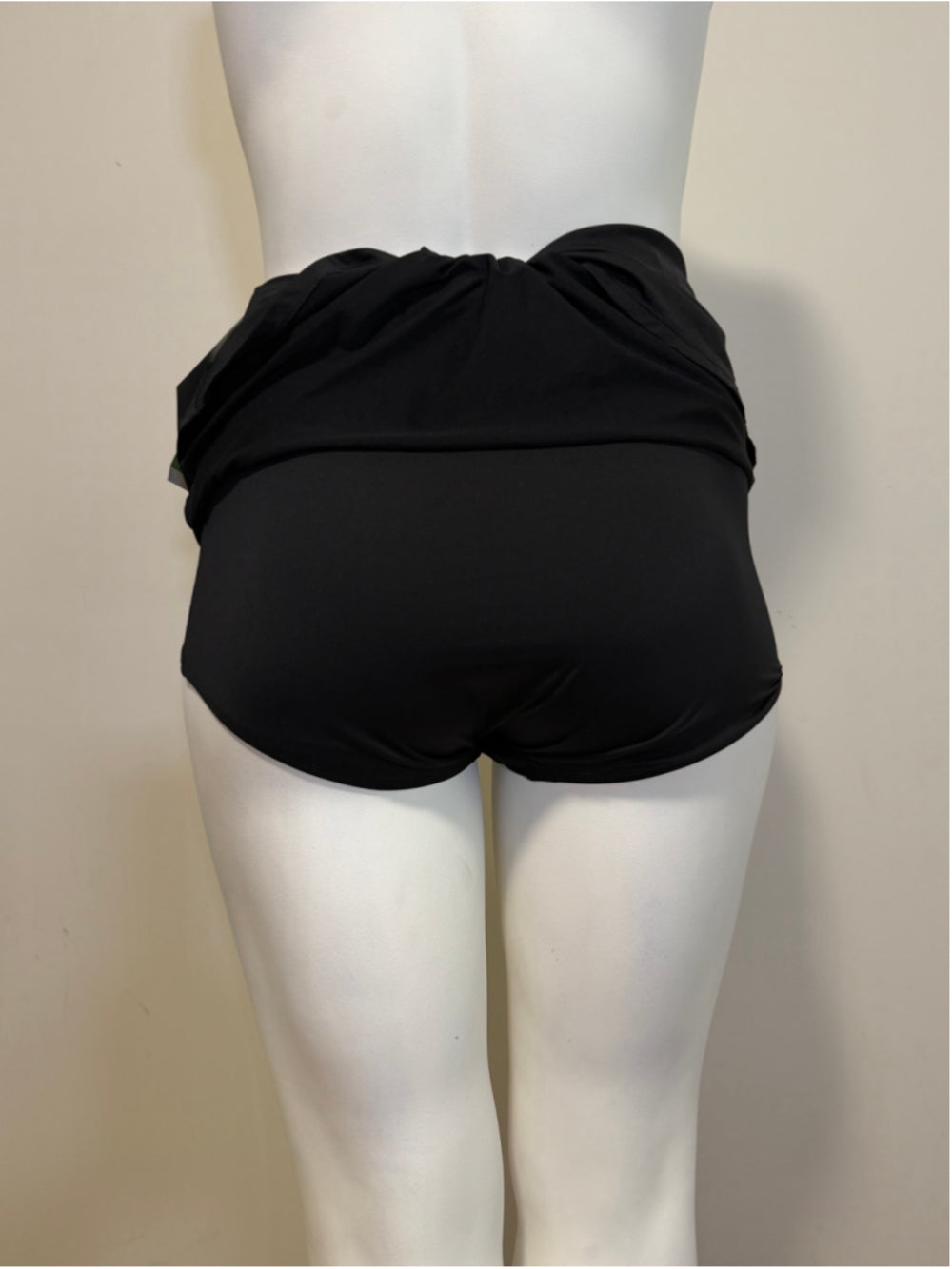 Coco Reef Women's Large Black Ultra-High Waist Swim Skort w/ Tummy Control NWT