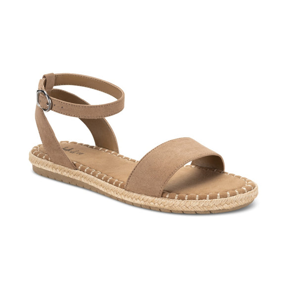 Style & Co Women's 9 Brown Peggy Ankle-Strap Espadrille Flat Sandals NIB