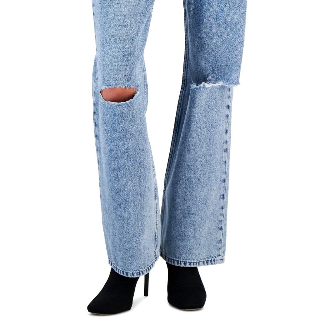 HUGO Boss Women's Size 25 Ripped Light-Wash High-Rise Denim Jeans NWT