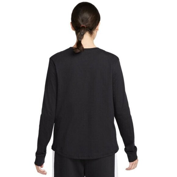 Nike Women's XS Black Sportswear Premium Essentials Long-Sleeve T-Shirt NWOT