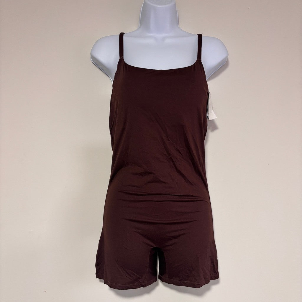 Gap GapBody Women's Dark Brown Super Stretch Shorty Bodysuit NWT