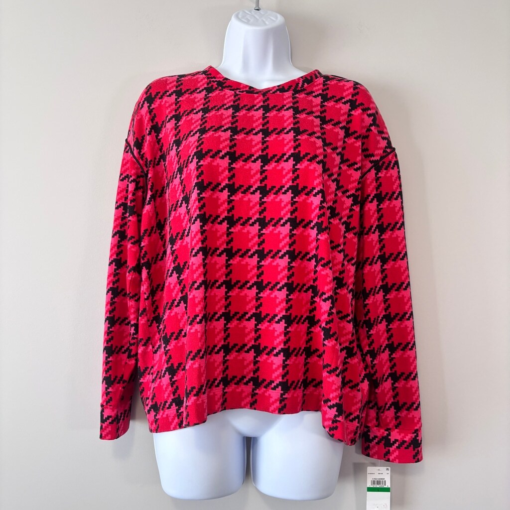 Sanctuary Woman's Large Bright Red 2-Pc. Long-Sleeve Jogger Pajamas Set NWT