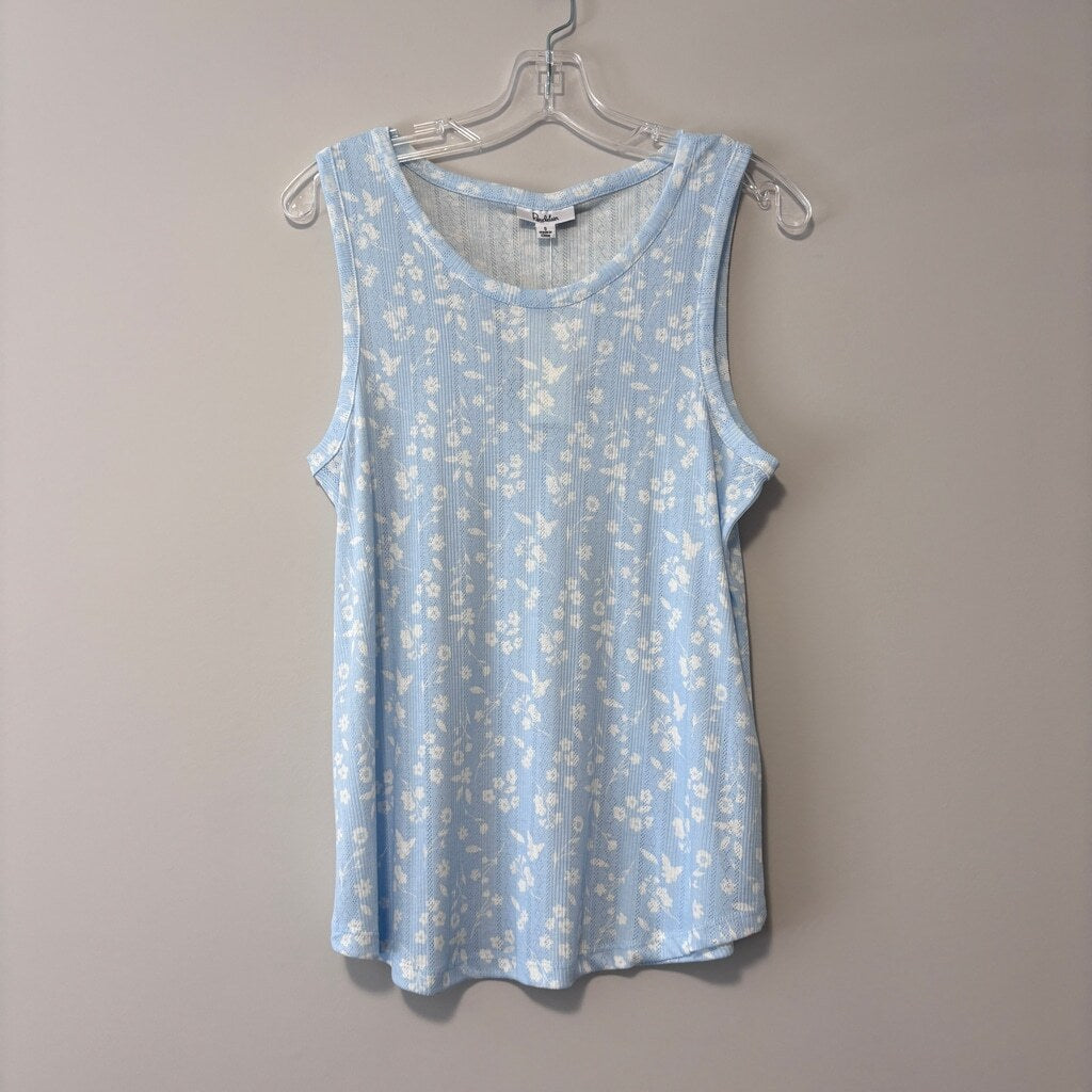 Roudelain Women's 2-Pc. Blue Pointelle Tank & Shorts Pajama Set NWT