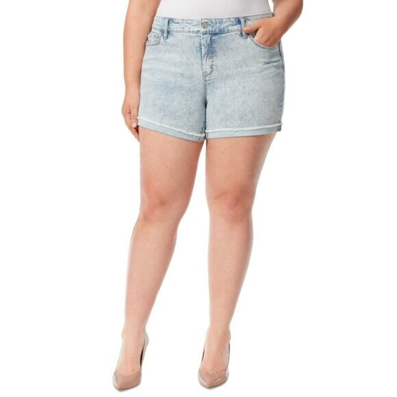 Jessica Simpson Plus Size Forever Denim Light Wash Shorts NWT