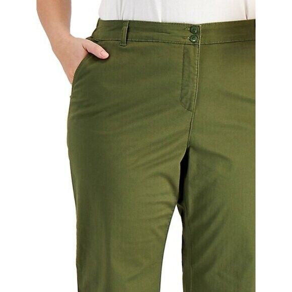 Karen Scott Women's Olive Green Comfort Waist Capri Pants NWT