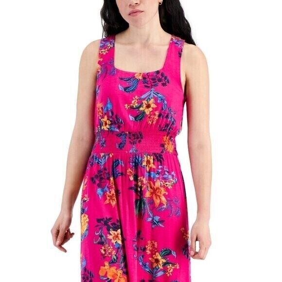 I.N.C. International Concepts Petite Small Pink Floral Printed Maxi Dress NWT