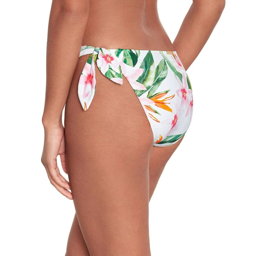 Ralph Lauren Women's 8 Side-Tie White Floral-Print Hipster Bikini Bottoms NWT